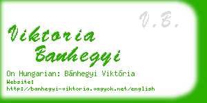 viktoria banhegyi business card